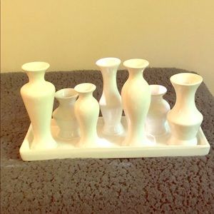 White ceramic home decor vase